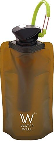 Foldable Squeeze Travel Water Bottle 500ml- Purifies Water by Eliminating 99.9% of Waterborne Bacteria &amp; Parasites.