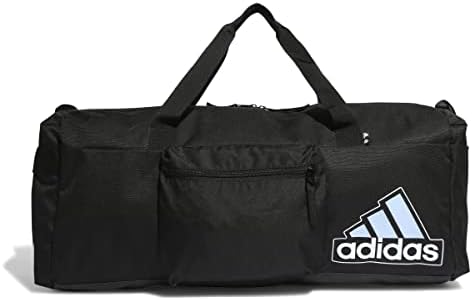adidas Essentials Seasonal Duffel Bag Medium- BLACK/BLUDAW/WHITE