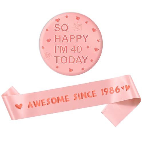 40th Birthday Sash Rose Gold
