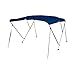 MSC 3 Bow 4 Bow Bimini Top Boat Cover with Rear Support Pole and Storage Boot(Navy, 3 Bow 6'L x 46