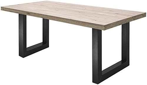 Comifort Table A Manger Bureau En Chene Massif Blanchi Bords