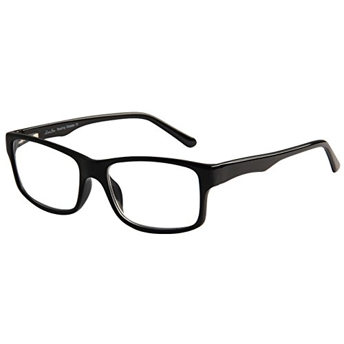 LianSan Brand Designer Fashion Acetate Reading Glasses Men Full Frame Spectacle Glasses Women Spring Hinged Arms Reading Eyeglasses L7801 (+3.00, black)