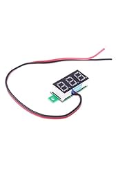 SMAKN® Azul 0.28" Mini 2 cables DC voltímetro 2,50 ~ 30 V Digital visualización voltímetro Gauge LED Detector de voltaje