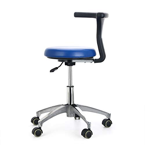 AZDENT Ergonomic Medical Doctor Stool Dentist Swivel Rolling Chair with Back Foot Rest Adjustable Dentist Stool Dental Clinic Spa Massage Salon