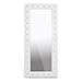 Baxton Studio Stella Crystal Tufted Modern Floor Mirror, White