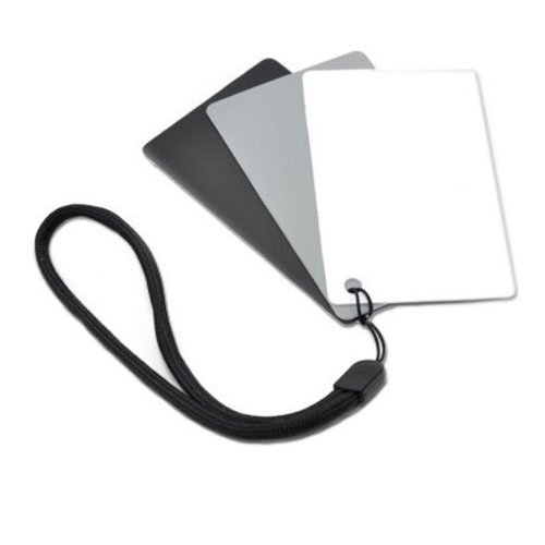 JJC GC-3 Set of 3 Digital Grey white balance card , waterproof , portable With strap and detachable lanyard