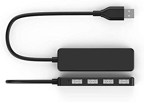 USB Hub, 4-Port USB Splitter Ultra Slim Multiport USB Expander Port Adapter for iMac Pro, MacBook Air, Mac Mini/Pro, Surface Pro, Notebook PC, Laptop, USB Flash Drives, and Mobile HDD(usb 2.0 hub) - Image 3