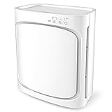 HEPA Air Purifier - Powerful Air Cleaner with True HEPA Filter for Home, Odor Allergen Eliminator with Strong 4 Side Air Intake, UVC Sanitizer Quiet Purifier Ideal for Allergies Pet Pollen Germ Smoker
