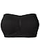 Luna Flower Women's Everyday Strapless Fair Bra Tops - with Removable Pads - Plus Black Free (GBRW023)