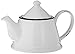 Abbott Collection Enamel Look Stoneware Teapot, White