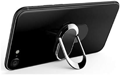 Universal Ultra Thin Metal Mobile Phone Finger Ring Grip Stand for All Mobile Phone (Black).