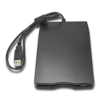 niceeshop Black 3.5 Inch 1.44MB USB 2.0 Portable External Floppy Disk Drive for Laptop Desktop