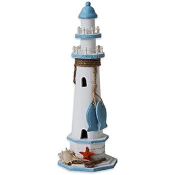 Amazon Com Wooden Lighthouse Decor 10 25 Inch Decorative