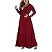 Women’s Plus Size Maxi Dress – Ladies Loose Long Sleeve Swing Dresses – V Neck Empire Waist Dressthumb 1