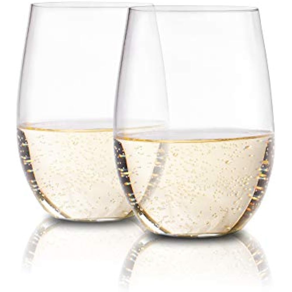 clear stemless wine glasses
