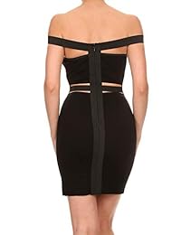 Il Capriccio - Mini vestido de mujer con correas y cordones, para el hombro