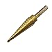 ABN 1/4in Drive Step Bit 1/8in to 1/2in (13 Steps) SAE Titanium Step Drill Bit High Speed Steel HSS Cone Drill Bit