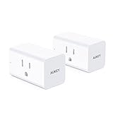 AUKEY Wi-Fi Smart Plug (2 Pack), Mini Smart Socket for Use with Amazon Alexa, Google Assistant, or AUKEY Home App