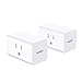 AUKEY Wi-Fi Smart Plug (2 Pack), Mini Smart Socket for use with Amazon Alexa, Google Assistant, or Free AUKEY Home App