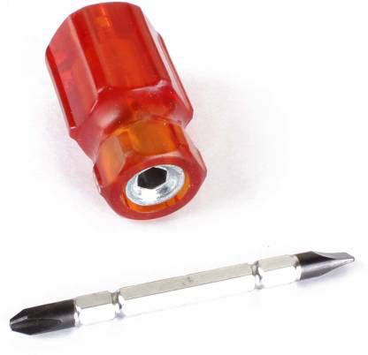 Zippco Multitec 2 in 1 Stubby Screwdriver with Reversible Hexagon Shaft and Extra Hard Tips Stubby Screwdriver (Pack of 1)