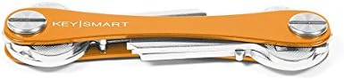 KeySmart Extended Compact Key Holder and Keychain Organizer - Orange (Holds Up to 2-8 Keys)