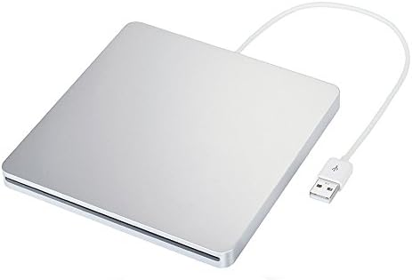 External Slim USB 3.0 Slot-In DVD Burner/Writer CD Drive for Apple Mac,Mac Air,Mac Pro and Other Laptops/Desktops, Windows 10 Compatible, Silver