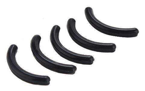 10PCS Black 0.98" Silicone Elastic Replacement Cushion Eyelash Clip Curler Rubber Refills Mat Silicone Pad Makeup Tool Fit Most Eyelash Curler