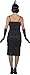 Smiffys Women's Flapper Costume, Long Dress, Headband and Gloves, 20's Razzle Dazzle, Serious Fun, Size 14-16, 45502