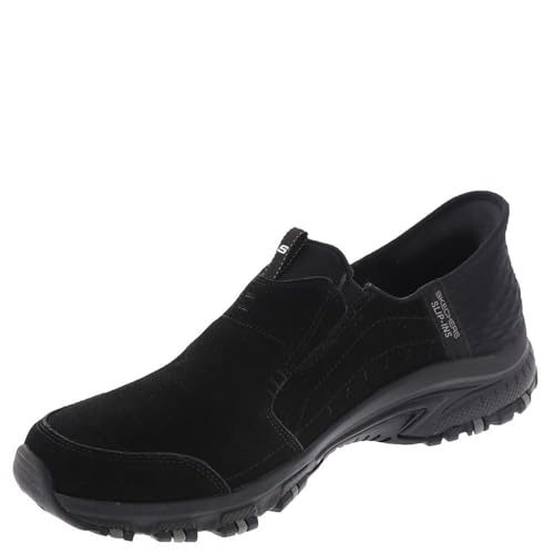 Skechers Sport SlipIns HillcrestSunapee Womens Sneaker, Black Suede Lycra Trim, 3.5 UK at Amazon
