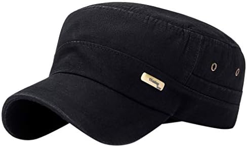 Fiaya Men Women Baseball Cap Snapback Hat Flat Roof Military Hat Cadet Patrol Bush Field Cap