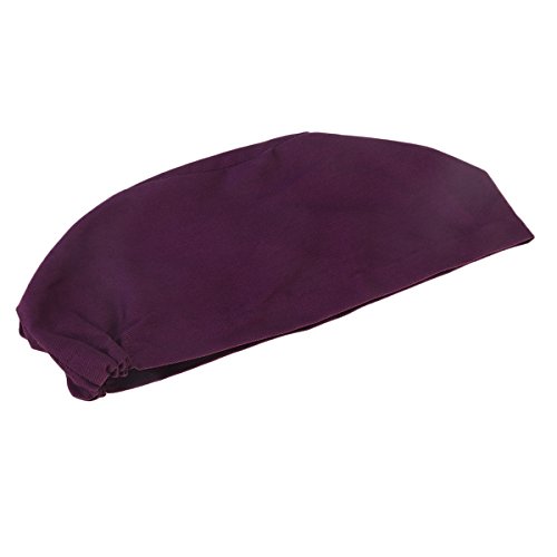 Unisex Surgical Scrub Cap Round Cotton Doctor Nurse Cap Surgery Hat (Purple)
