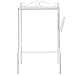MyGift White Metal Over The Toilet Standing Shelf with Vintage Scrollwork Accents and Magazine Basket, Freestanding Bathroom Space Saver Organizer Rack