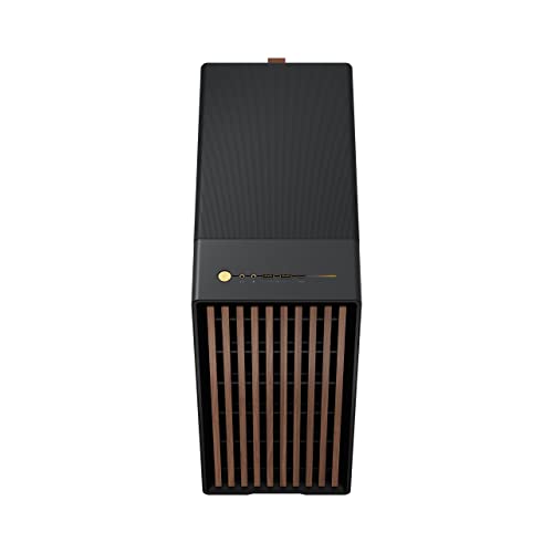 Fractal Design North Charcoal Black - Wood Walnut Front - Mesh Side Panels - Two 140Mm Aspect Pwm Fans Included - Type C Usb - Atx Airflow Mid Tower Pc Gaming Case - View 23