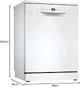 Bosch Dishwasher 12 Place Settings ExtraDry Silence on Demand White view 6