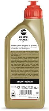 Castrol POWER1 2T Motorcycle Oil 1L API TC ISO-L-EGD JASO FD view 2