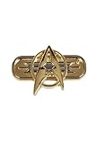 Star Trek Tos Khan Starfleet Badge Rank Pip Brooch Combadge