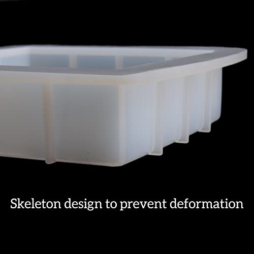 6 Inch Large Square Silicone Mold for Resin Art, Square Cube Soap