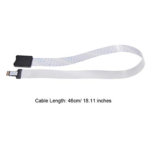OUSHE 46cm TF/Micro SD to Micro SD Extension Cable Flexible 4 8 16 32GB TF Memory Card Reader Adapter Zip Extender Cord for MacBook/Kindle/Raspberry Pi/Camera/Arduino/3D Printer/Monitoring System/TV
