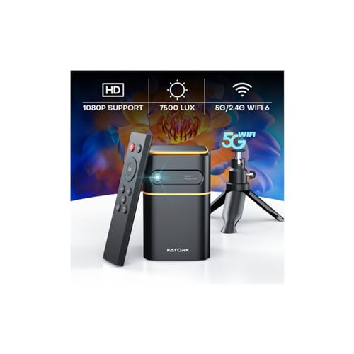 FATORK Mini Projector WiFi 1080P HD Small