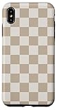 iPhone XS Max Light Beige Checkerboard Vanilla
