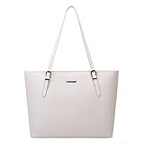 ECOSUSI Women's Top Handle Handbags Purse Tote Shoulder Bag, Beige