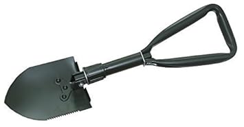 inet-trades BW Klappspaten mit Tasche in oliv/grün, vglb. Bundeswehr/US Army Militär Schaufel/Feldspaten / Spaten aus Metall 