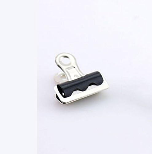DAMENGXIANG 6 Pcs Binder Clip Office Paper Stainless Steel Rose Gold Sliver Metal Clips Sizes 25Mm Office & School Supplies Stationery Black