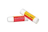 School Smart Non Toxic Glue Sticks - 3/4 Ounce - Pack of 12 - White