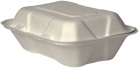 Hamburguesa Caja bagazo blanco – Eco-friendly (9in X 6 en) (200): Amazon.es: Hogar