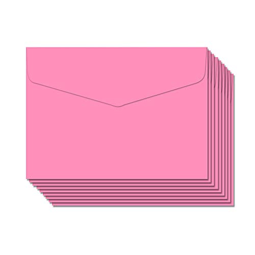 BLUGUL 50 Piece Small Envelopes, Mini Envelopes, 115 x 82 mm, for Birthday Party Supplies, Invitations Cards, Pink