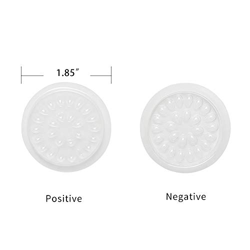 100pcs Disposable Glue Gasket Plastic Flower Shape Glue Pad False Eyelashes Glue Holder Adhesive Pallet Eyelash Extension Tools, Clear