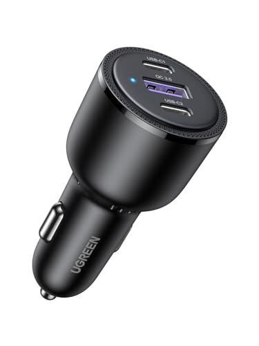 UGREEN【75W 3ポート】 シガーソケット USB C カーチャージャー PD3.0/QC3.0/PPS対応 急速充電 車載充電器 iPhone16/15/14/13シリーズ/iPad/MackBook/Pixel/Galaxy S25シリーズ等に対応