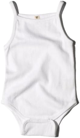 Goat Milk Pointelle Organic Tank Onesie in White, 18-24M (White)