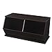 KidKraft Wooden Double Storage Unit - Espresso - Children's Storage Furniture, Gift for Ages 3+
